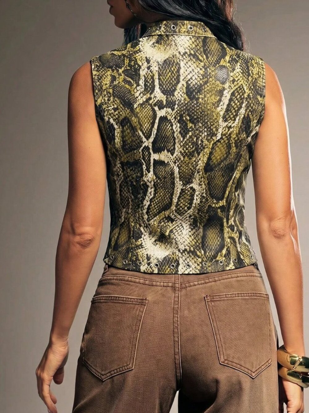 Multicolor Sexy Women's Backless Lace Up Halter Slim Fit Top - Picture 2 of 5